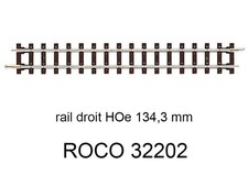 ROCO Rail droit 134.3 mm voie étroite HOe - ROCO 32202