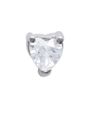 1 Boucle d'oreille puce coeur