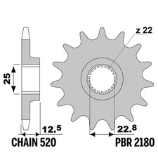 POLARIS SPORTSMANN 6X6 500 2000-2007 pignon avant PBR pas 520 12 Dents