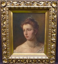 Eugène Smits Portrait de Jeune Femme Huile/Panneau fin XIXème siècle