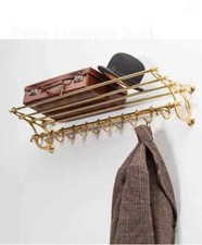 Porte-manteau mural étagère