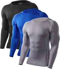 Men's Long Sleeve Compression Athletic Shirts for Sports and Outdoor Activities