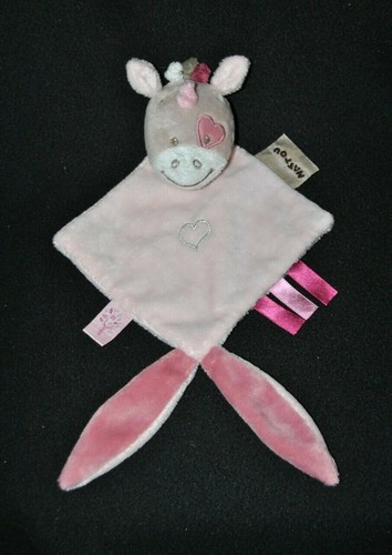 Doudou plat cheval licorne