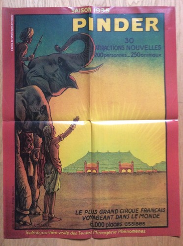 Affiche cirque pinder - pinder, jean