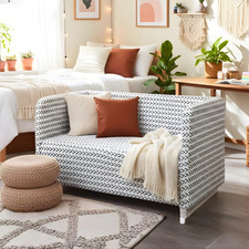 White Boho Mudcloth Slipcover