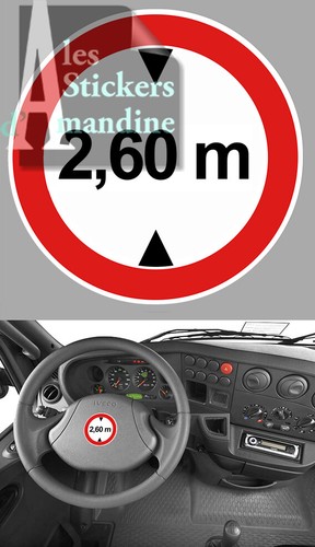 Limit height 60m truck - 2.60m,