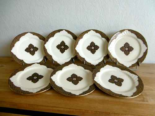 Sept assiettes dessert gien - sept,