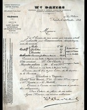 NANTES (44) CHARBONS ,ANTHRACITE & CARDIFF "W. DAVIES" Lettre Tarifs en 1893