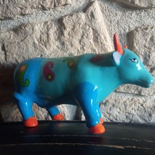 Céramique  bleue  1  taureau