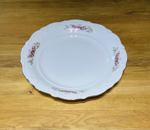 Grand plat rond fleuri - rond,