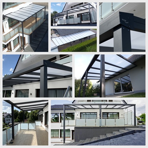 Abri terrasse hexim - de, dalles