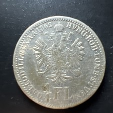 ITALIE Autriche, 1/4 Florin Argent 1862 A, François Joseph 1er, RARE.