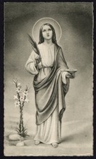 image pieuse ancianne de Santa