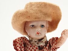 COWBOY JOUET MÉCANIQUE RARE ANCIEN  DANSEUR WESTERN POUPÉE  13,5 CM   FONCTIONNE