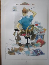 Affiche tintin autoportrait - tintin,