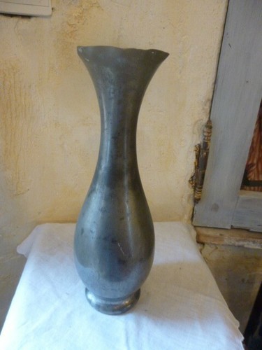 Vase étain ancien royal - vase,
