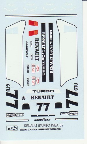Decal renault 5 turbo - -,