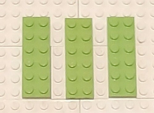 Plaques lego vert citron - plaques, 6x2