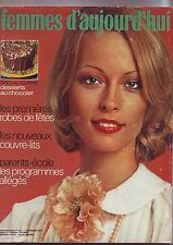 femmes d'aujourd'hui - 1541 -11/1974  fabriquer baby foot - etabli / tricots