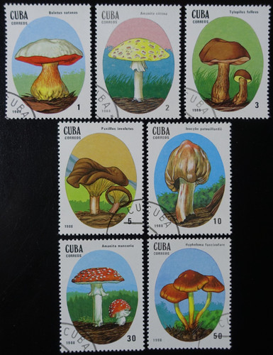 Timbres 1cuba champignons - 1cuba,