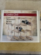 Cooks Club Wood Wine Rack 12 Bottles Quality Design New Box