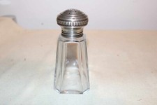 Ancienne Saupoudreuse a sucre en argent massif cristal de Baccarat