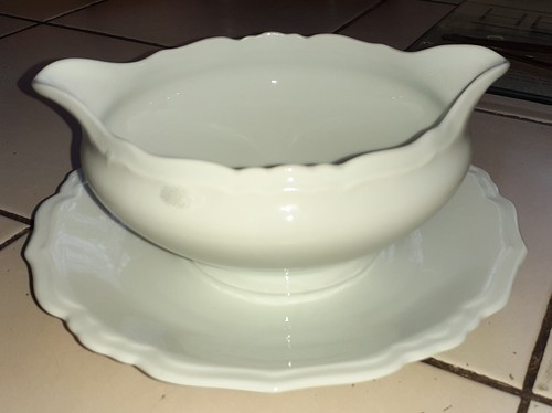 Saucière blanche porcelaine - saucière,