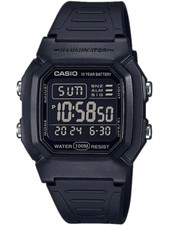 Montre Unisex CASIO W-800H-1B Silicone Noir Alarm Dual Time Sub 100mt Vintage