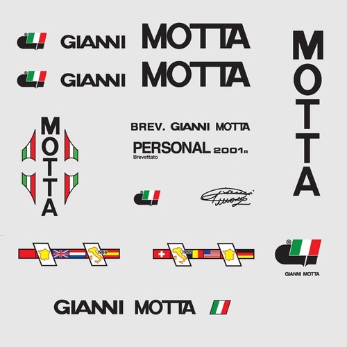 Gianni motta bicycle decals - gianni,