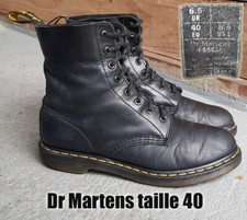 Dr MARTENS "Pascal" taille 40 UK6.5 cuir souple noir mat 1460