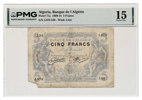 Algerie billet francs 1915 - algerie,