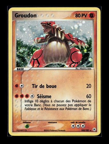 Carte pokémon groudon 102 101 - carte,