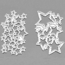 CUTTING DIES 2 MATRICES DECOUPES ETOILES 5x7,5cm SCRAPBOOKING ALBUM CARD PAPER