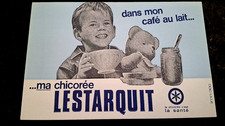 BUVARD "DANS MON CAFÉ AU LAIT...MA CHICORÉE LESTARQUIT" , GARÇONNET & SON OURSON