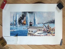 MARIN Marie - Défense de Dakar  Litho estampe gravure N° Signée 