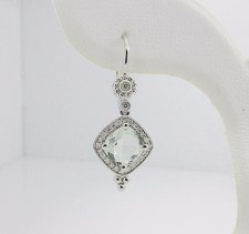 14k Solid White Gold Pave