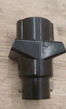 Ancienne douille voleuse B22 2 prises femelle Ø 4 mm, en bakélite 