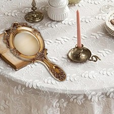 Miroir à main vintage ovale