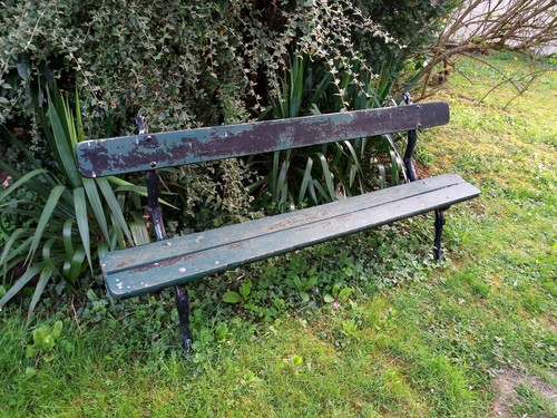 Ancien banc jardin époque - ancien,