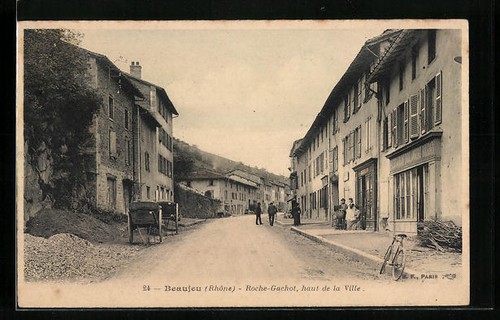 Cpa beaujeu roche - beaujeu,, roche-gachot