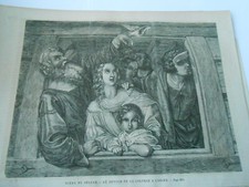 Gravure 1861 - Scène du