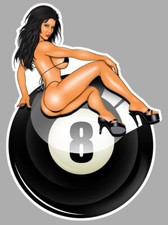 STICKER PINUP BOULE BILLARD