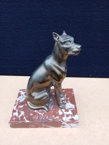 Ancienne statue doberman - ancienne,