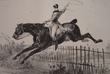 Grande lithographie Equitation
