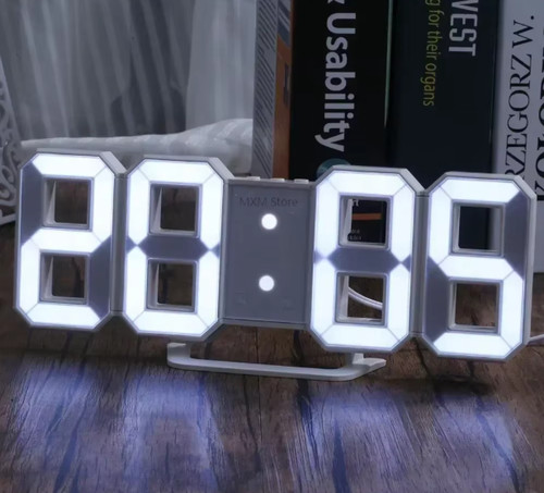 Réveil led blanc - led, 3d