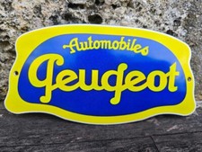 Plaque émaillée AUTOMOBILES PEUGEOT no Panhard Simca Citroen Renault