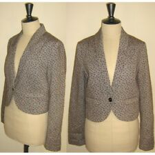 Veste Chic Divided H&M en 40 (EUR) Marron Taupe à Pois et Fils Argentés TBE