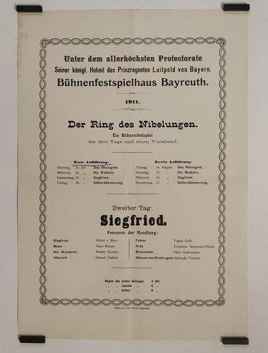 Bayreuth festival 1911 affiche - bayreuth,