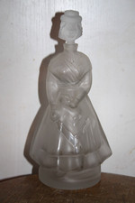 Ancienne bouteille carafe Liqueur en verre Pages VERVEINE du VELAY style Legras