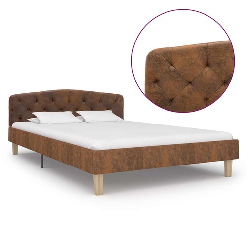 Cadre lit marron similicuir - cadre, de